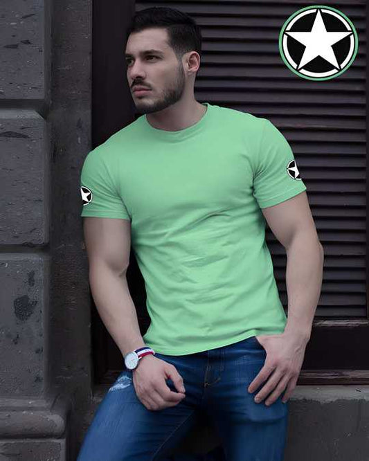 Cotton Solid Half Sleeves T-Shirt