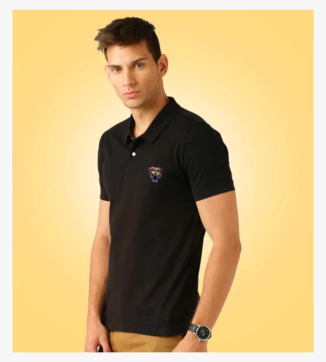 Poly Cotton Solid Half Sleeves Mens Polo T-Shirt