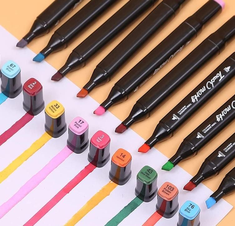 Twin Head Pen Set for Sketching (80 Colors) - Multicolor 24 Pcs