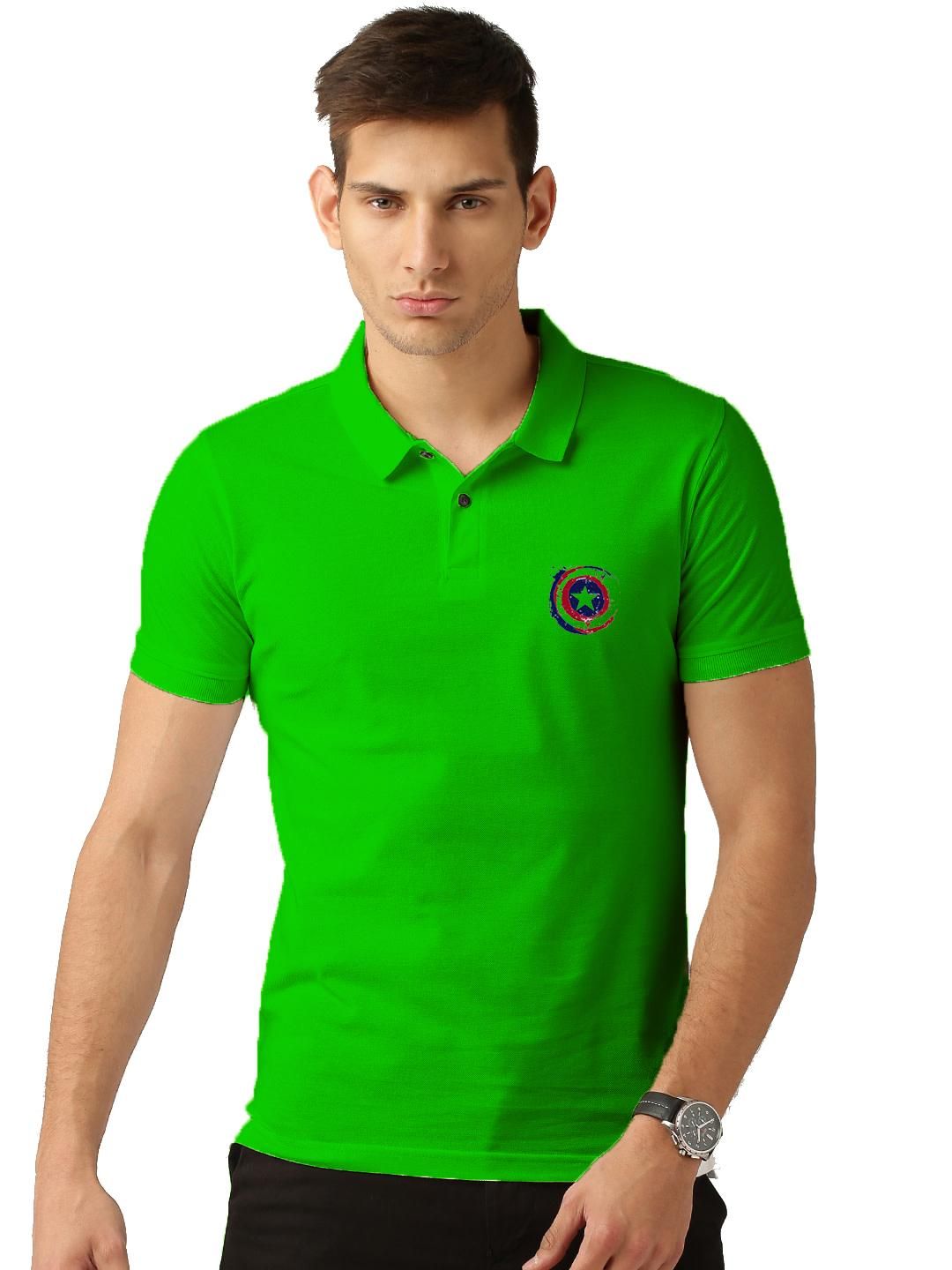 Poly Cotton Solid Half Sleeves Mens Polo T-Shirt