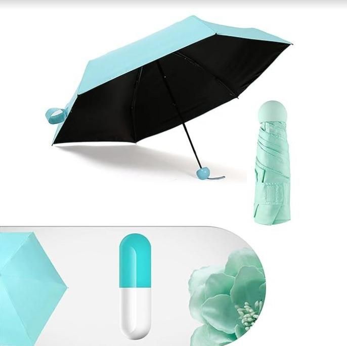 Portable Ultra Light Mini Capsule Umbrella for UV protection and Rain