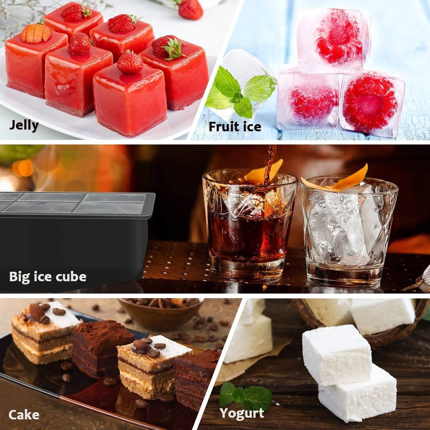 Silicone Ice Cube Square Tray Mold