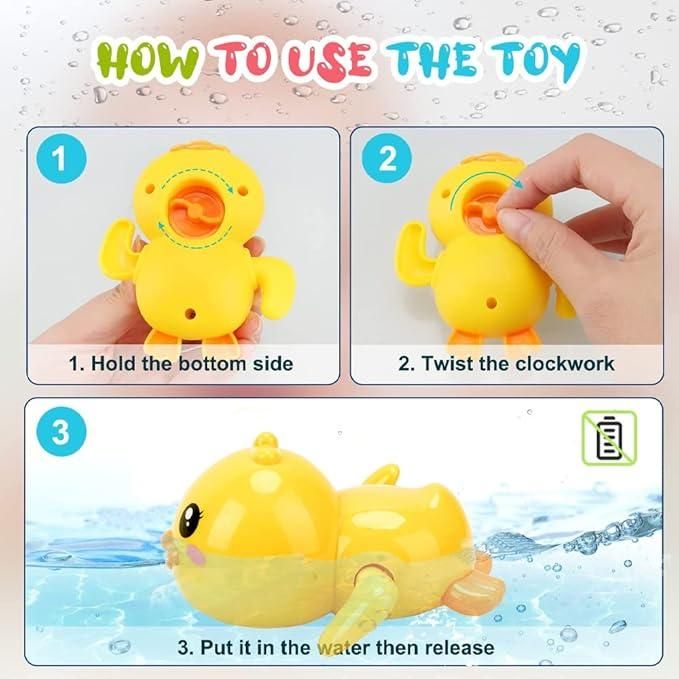 Bath Toy Swimming Duck Wind Up Water Floating Duck Toy