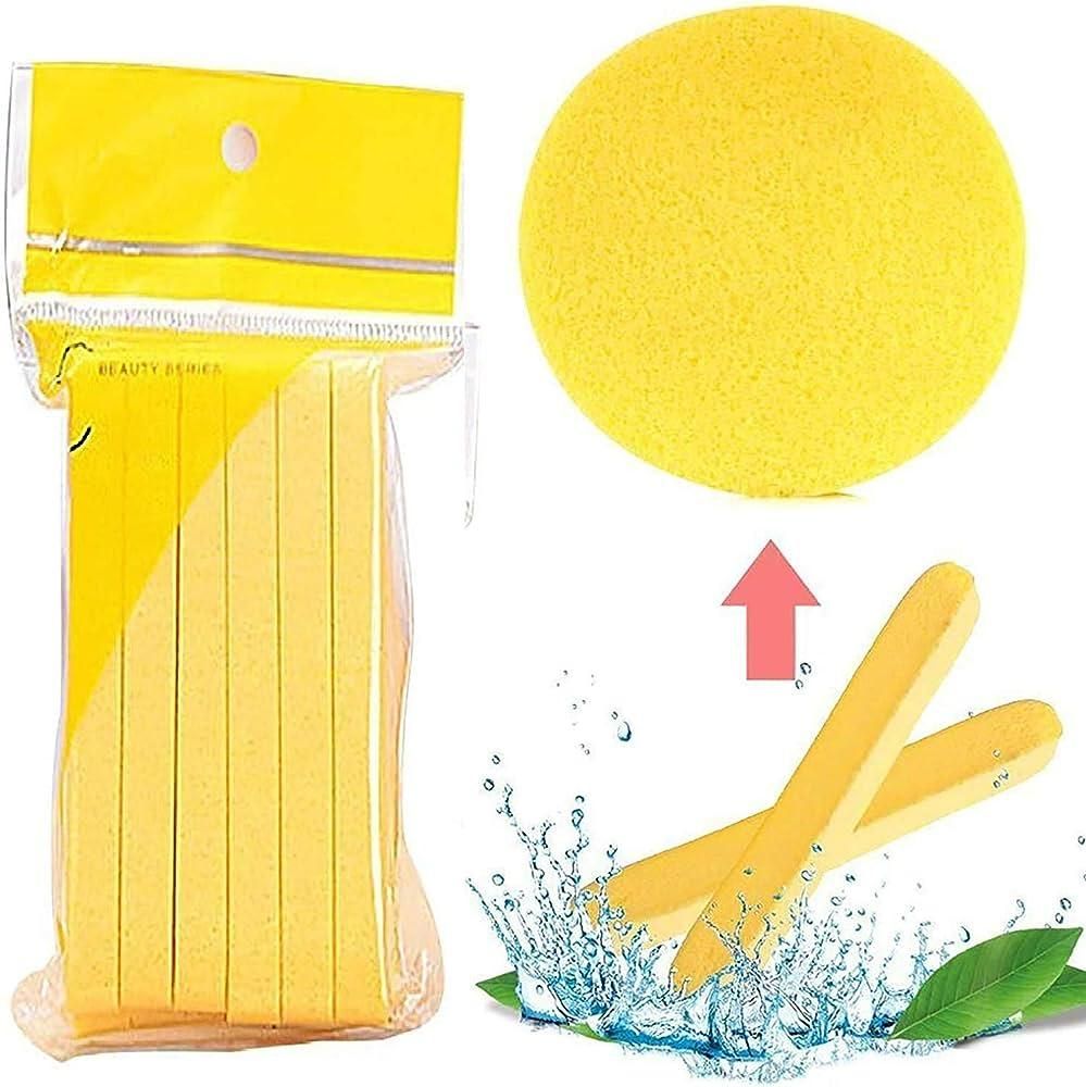 12 PCS Compressed Facial Sponge, Face Cleansing Sponges with Storage Container