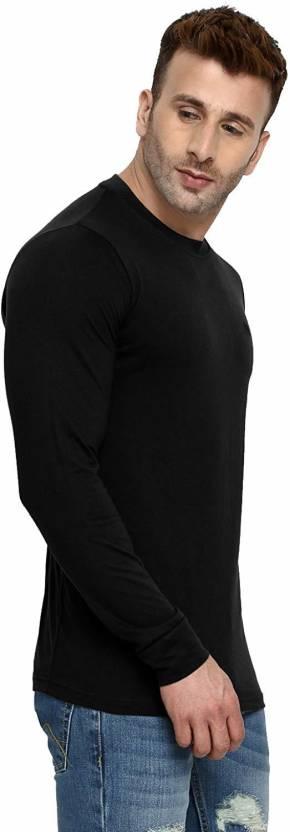 Cotton Solid Full Sleeves T-Shirt