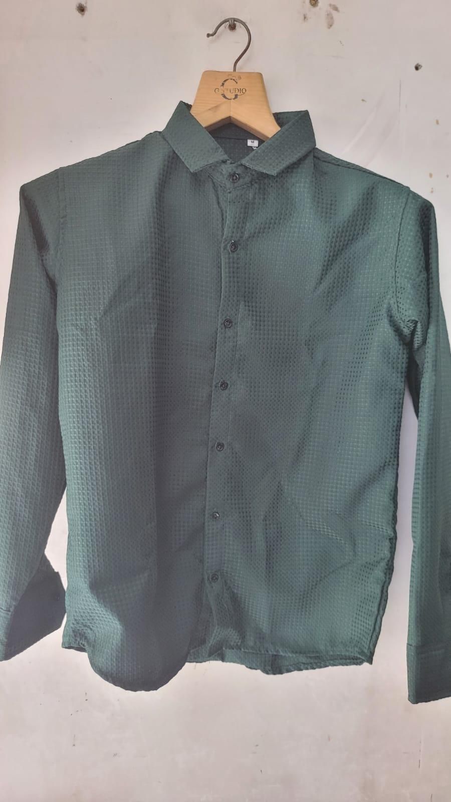 Men's Waffle Checks Premium Shirt