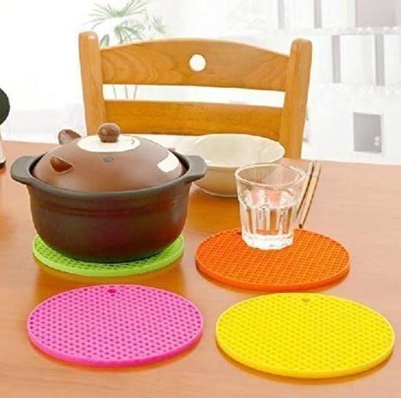 Silicone Anti Hot Heat Resistant Pot Holder Disc Pads (Pack of 5)