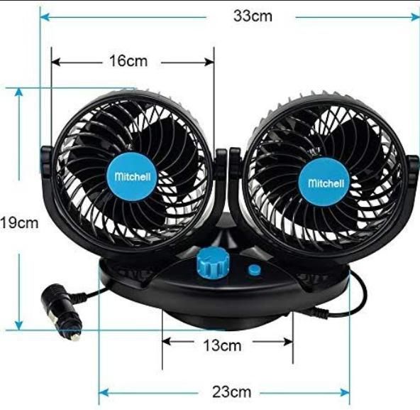 Car Air Circulation Fan 360� Rotatable Auto Car Cooling Fan