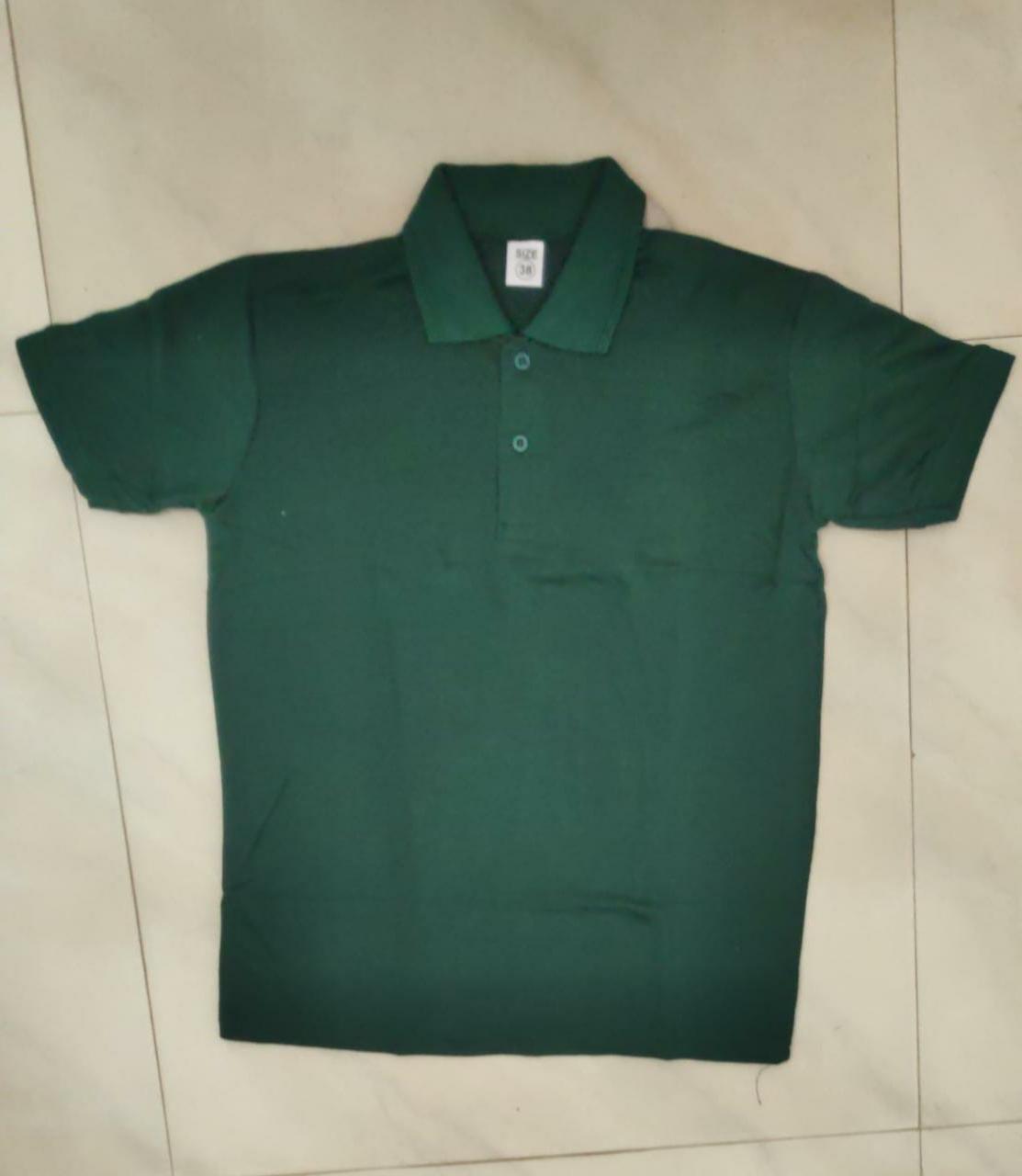 Cotton Blend Solid Half Sleeves Polo T-Shirt