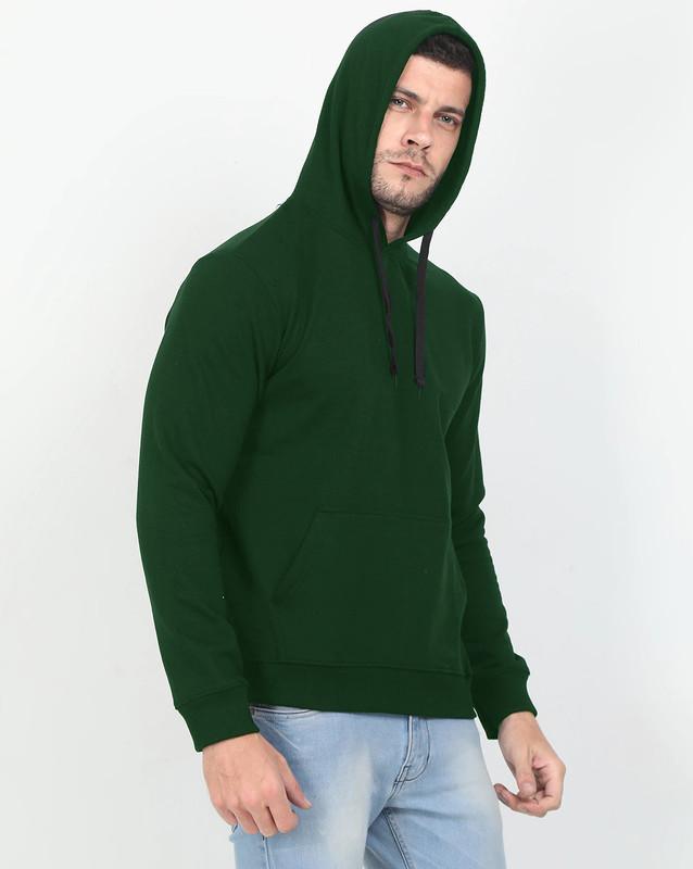 Cotton Solid Full Sleeves Mens Hoodie