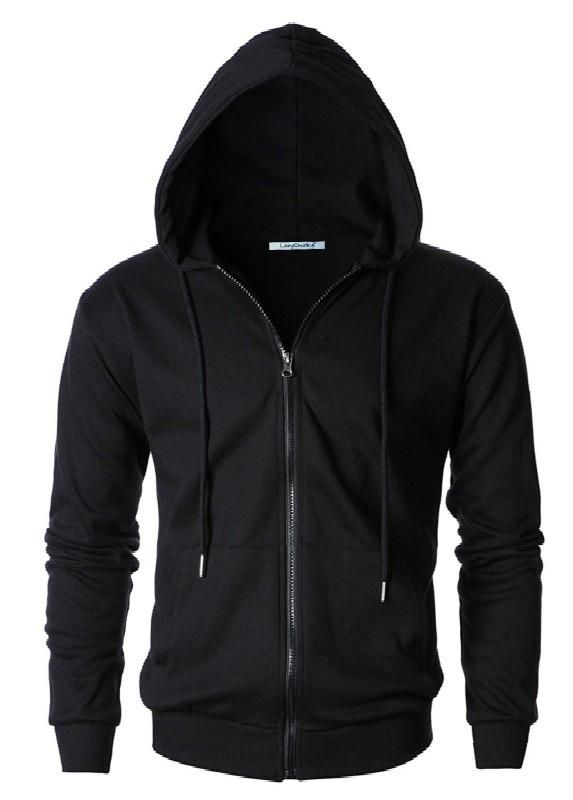 Cotton Solid Hoodie Jacket