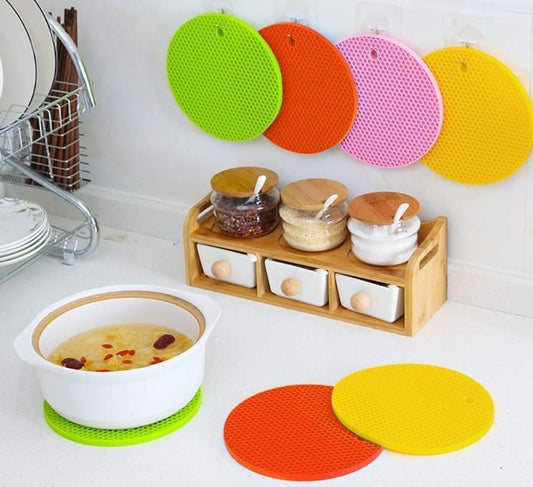 Silicone Anti Hot Heat Resistant Pot Holder Disc Pads (Pack of 5)